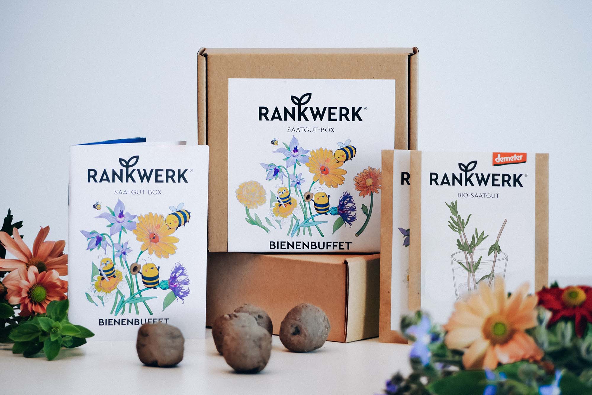 Saatgut-Box „Bienenbuffet“ mit Blumensamen